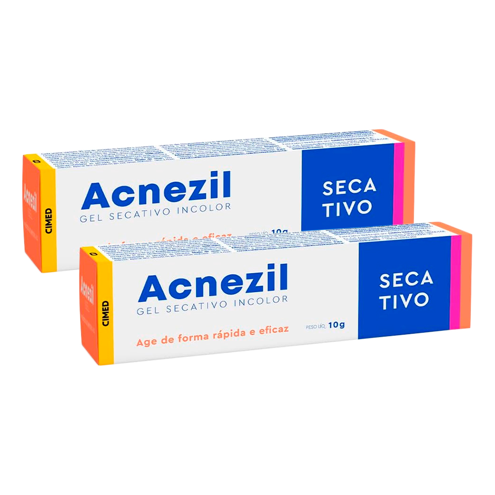 Kit 2 Pomada para Espinhas Rosto Gel Secativo Antiacne Acnezil 10g ...