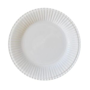 Kit 4 Pratos Rasos Frisada Branco 1ª Linha Scalla