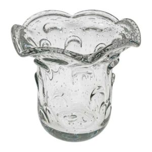 Vaso de Vidro Murano Transparente 14x15cm BTC