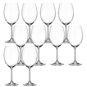 Jogo 10 Taças Degustação de Vinho Cristal Ecológico 580 ml