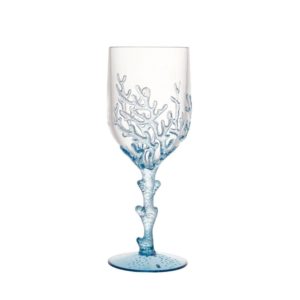 Taça Acrílico Coral Azul Bon Gourmet 450 ml