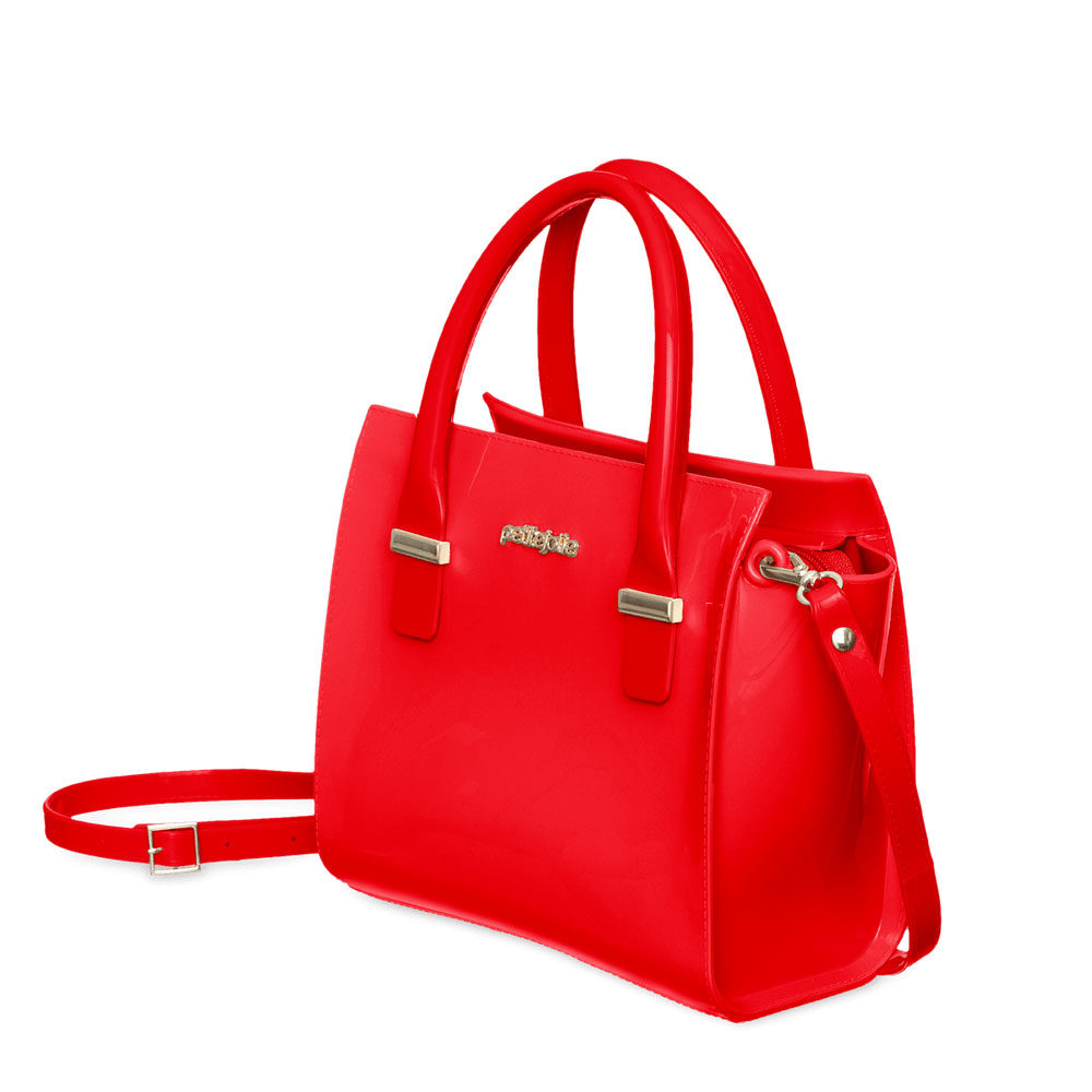 Bolsa Petite Jolie J-lastic Vermelho Hibisco transversal