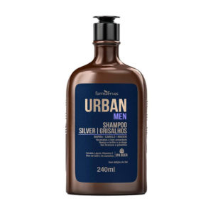 Shampoo Masculino Silver Grisalho 240ml Urban Men Farmaervas