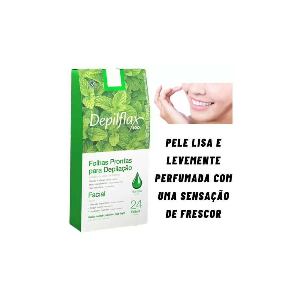 Folhas Prontas Para Depila O Facial Depilflax Hortel Un Loja Lemis