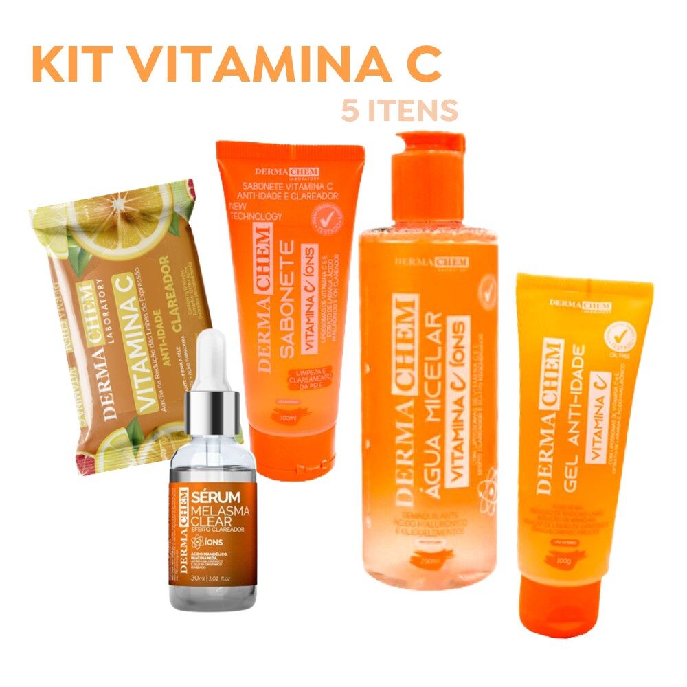 Kit C/ 3 Sérum Preenchedor 80% Ácido Hialurônico + Vit C