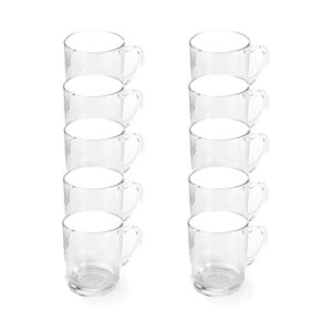 Kit 10 Canecas Vidro New Coffe Em Casa Tem 250ml