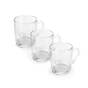 Kit 3 Canecas Vidro New Coffe Em Casa Tem 250ml