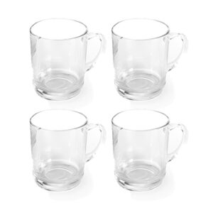 Kit 4 Canecas Vidro New Coffe Em Casa Tem 250ml