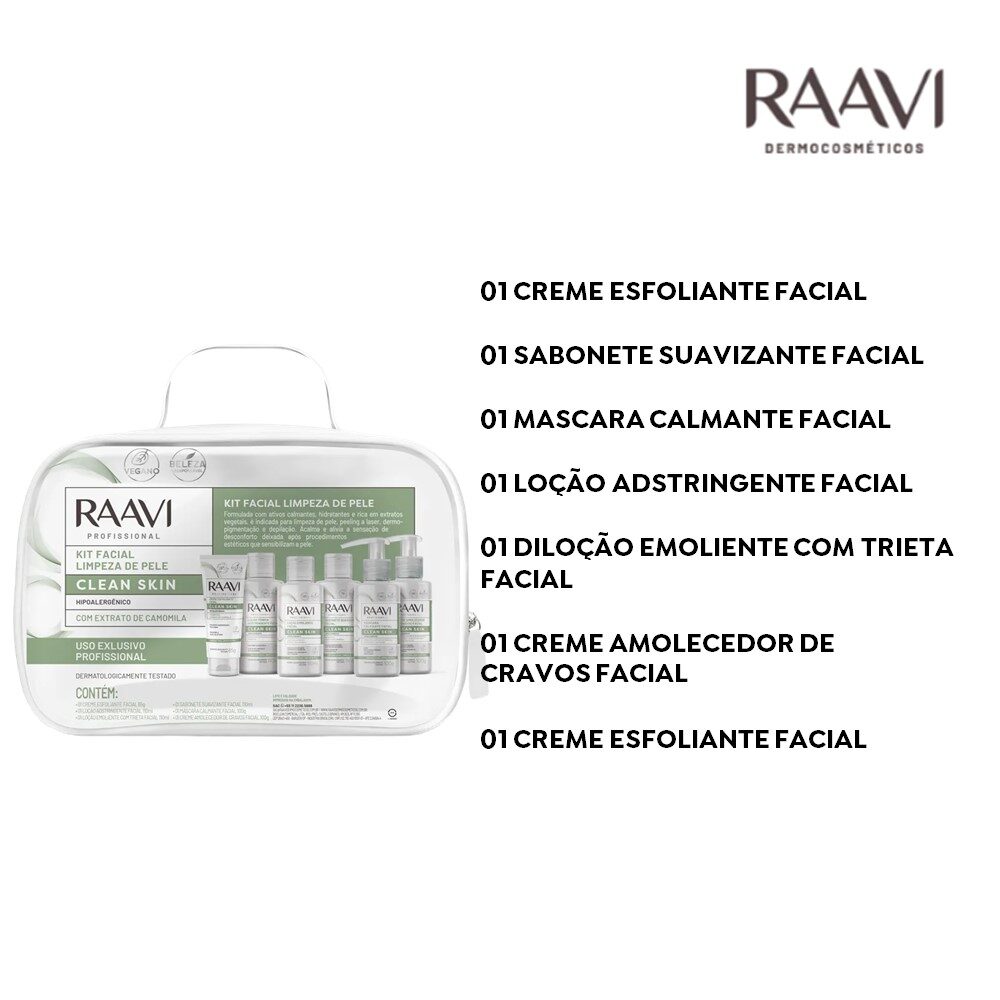 Sabonete Suavizante Facial Clean Skin 500ml - Raavi