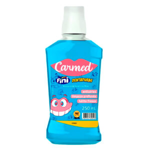 Enxaguante Bucal Fini Dentaduras Antisséptico 250ml Carmed Sem Álcool Anticáries