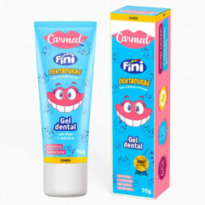 Kit 2 Pasta de Dente Fini Dentadura Creme Dental Gel 70g com Flúor Carmed