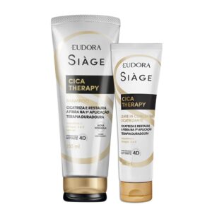 Kit Shampoo e Leave In Reconstrução Capilar Reparação Cica Therapy Restauração Eudora Siàge
