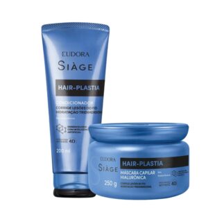 Kit Condicionador e Máscara Hidratação Capilar Hair Plastia Plástica dos Fios Eudora Siàge