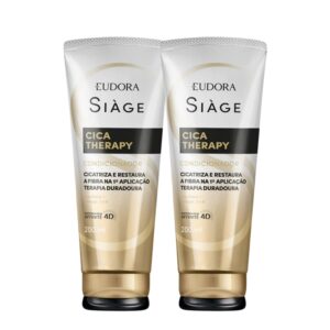 Kit 2 Condicionador Reconstrução Reparação Cica Therapy Restauração Capilar 200ml Eudora Siàge