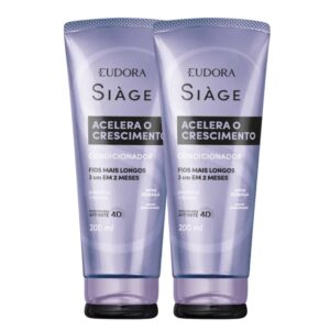 Kit 2 Condicionador Acelera o Crescimento Fios Longos Eudora Siàge 200ml