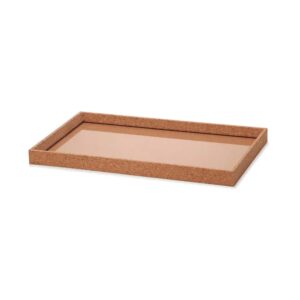 Bandeja Decorativa em Mdf com Cortiça e Vidro 38x18cm Mart