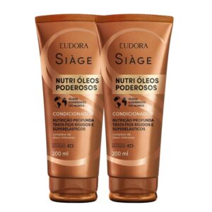 Kit 2 Condicionador Nutrição Nutri Óleos Poderosos Cabelos Secos 200ml Eudora Siàge
