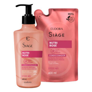 Kit Condicionador com Refil Nutri Rosé Nutrição Raiz e Pontas 400ml Eudora Siàge