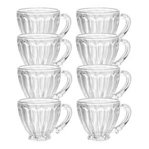 Jogo 8 Xícara de Chá de Cristal Ecológico Café Imperial 200ml Lyor