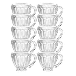 Jogo 10 Xícara de Chá de Cristal Ecológico Café Imperial 200ml Lyor