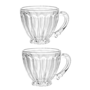 Jogo 2 Xícara de Chá de Cristal Ecológico Café Imperial 200ml Lyor