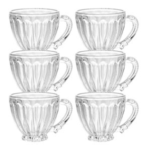 Jogo 6 Xícara de Chá de Cristal Ecológico Café Imperial 200ml Lyor