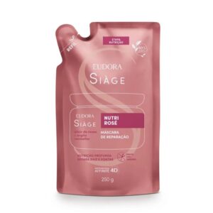Refil de Máscara de Nutrição Capilar Nutri Rosé Repara Raiz e Ponta 250g Eudora Siàge