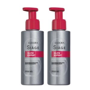 Kit 2 Leave In Finalizador Balm Glow Expert Capilar Anti Frizz 100ml Eudora Siàge