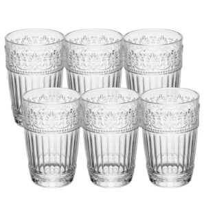 Jogo 6 Copo de Cristal para Água Suco Mauve 350ml  Transparente Wolff
