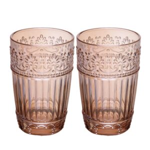 Jogo 2 Copo de Cristal para Água Suco Mauve 350ml Âmbar Wolff