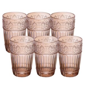 Jogo 6 Copo de Cristal para Água Suco Mauve 350ml Âmbar Wolff
