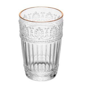 Copo Mauve com Fio de Ouro 350ml de Cristal Ecológico Wolff