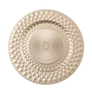 Sousplat Roman Dourado Redondo de Plástico 33cm Wolff