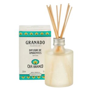 Difusor de Ambientes Aromas Chá Branco Granado Terrapeutic com Varetas 250ml