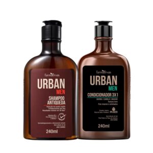 Kit Shampoo Antiqueda e Condicionador 3×1 Masculino IPA Beer Urban Men Farmaervas