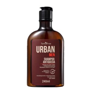 Kit 3 Shampoo Antiqueda Crescimento Cabelo Masculino Biotina 240ml Urban Men Farmaervas