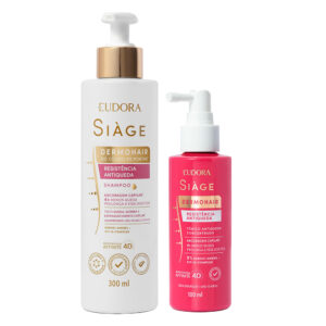 Kit Shampoo e Tônico Antiqueda Feminino Dermo Hair Resistência Minoxi Amenil Eudora Siàge