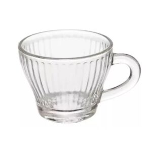 Jogo 10 Xícaras de Café Morocco Lines Vidro Transparente 90ml Em Casa Tem