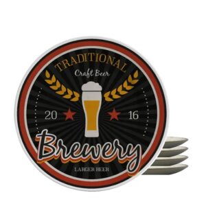 Jogo 4 Pratos Raso Cerâmica Churrasco Cerveja Beer Brewery Alleanza 29cm 2ª linha