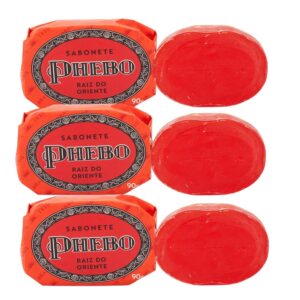 Kit 3 Sabonete Phebo Granado Raiz do Oriente Glicerina Vegetal Natural em Barra 90g