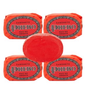 Kit 4 Sabonete Phebo Granado Raiz do Oriente Glicerina Vegetal Natural em Barra 90g