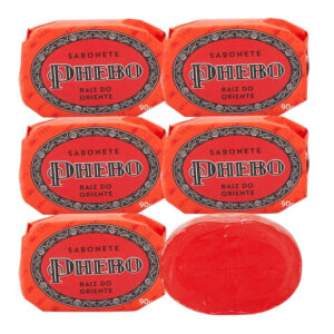 Kit 5 Sabonete Phebo Granado Raiz do Oriente Glicerina Vegetal Natural em Barra 90g