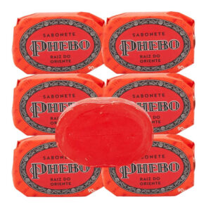 Kit 6 Sabonete Phebo Granado Raiz do Oriente Glicerina Vegetal Natural em Barra 90g