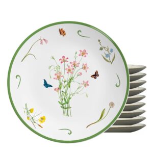 Jogo 10 Pratos Raso Coup Jardim Campestre Cerâmica Alleanza 29cm