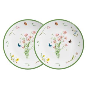 Jogo 2 Pratos Raso Coup Jardim Campestre Cerâmica Alleanza 29cm