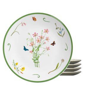 Jogo 4 Pratos Raso Coup Jardim Campestre Cerâmica Alleanza 29cm