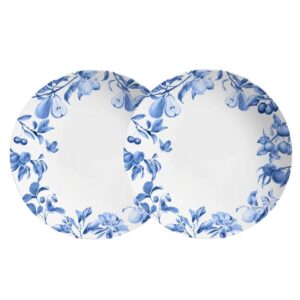 Jogo 2 Pratos Raso Coup Frutela 29cm Azul Cerâmica Alleanza