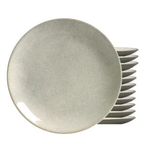 Jogo 12 Pratos Raso Cor Bege Coup Mali 29cm Cerâmica Alleanza