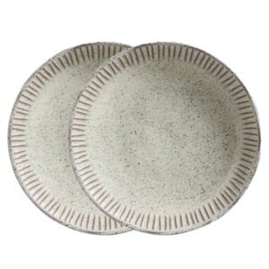 Jogo 2 Prato Fundo de Cerâmica Pistache 22,5cm Porto Brasil 830ml