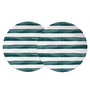 Jogo 2 Prato Raso de Cerâmica 29cm Verde Coup Green Trace Alleanza